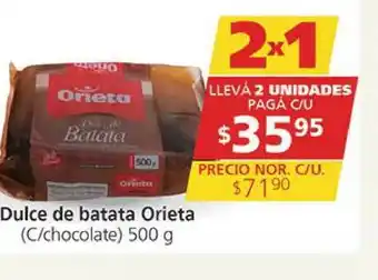 Orieta Dulce de batata (C/chocolate) 500g