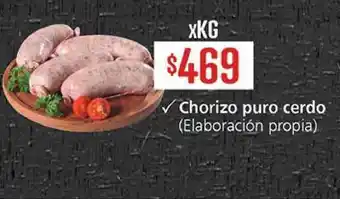 Supermercados Aiello Chorizo puro cerdo (Elaboración propia) oferta