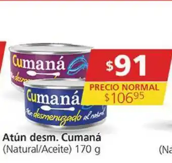 Cumaná Atún desm. (Natural/Aceite) 170g