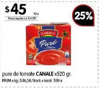 Disco Canale pure de tomate 520gr oferta