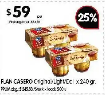 Disco Flan Casero Original/Light/Ddl 240gr oferta