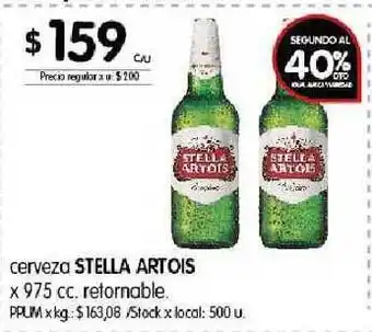 Disco Stella Artois Cerveza 975cc oferta