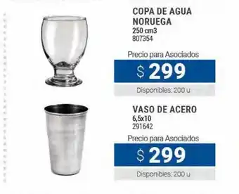 Cooperativa Obrera Copa de agua noruega vaso de acero oferta