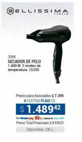 Cooperativa Obrera 3348 secador de pelo bellissima oferta