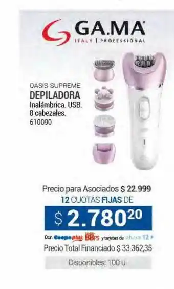 Cooperativa Obrera Oasis supreme depiladora ga.ma oferta