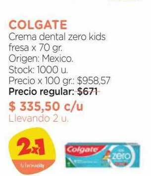Farmacity Colgate crema dental zero kids fresa oferta