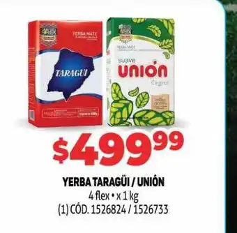 Makro Yerba taragüi unión 4flex oferta