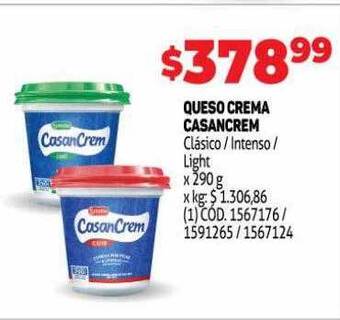 Makro Queso crema casancrem oferta
