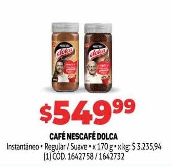 Makro Café nescafé dolca oferta