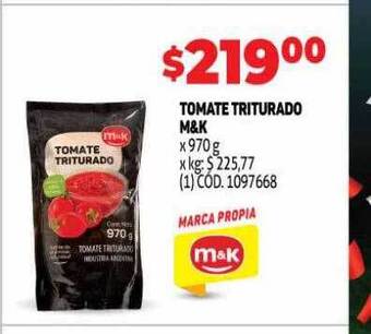 Makro Tomate triturado m&k oferta