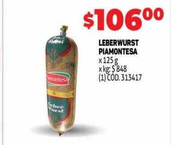 Makro Leberwurst piamontesa oferta