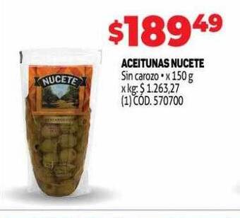 Makro Aceitunas nucete oferta