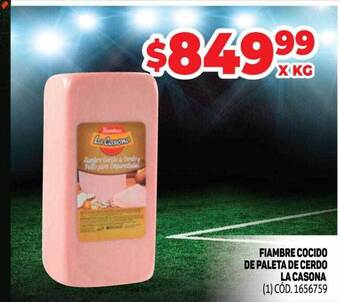 Makro Fiambre cocido de paleta de cerdo la casona oferta