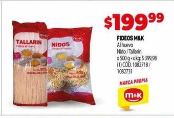 Makro Fideos m&k oferta