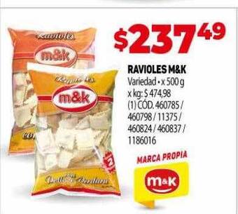 Makro Ravioles m&k oferta