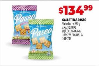 Makro Galletitas paseo oferta