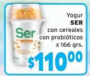 Ser Yogur con cereales con probióticos 166grs
