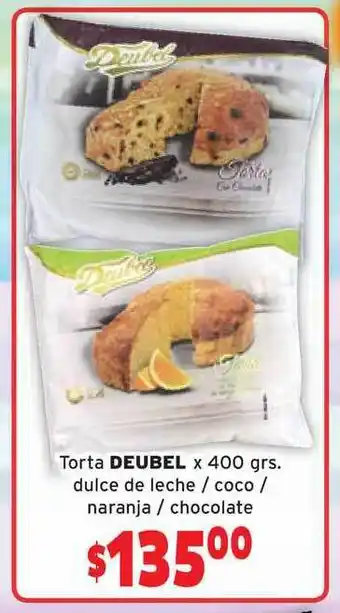 Unico Supermercados Deubel Torta 400grs dulce de leche / coco / naranja / chocolate oferta
