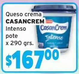 Unico Supermercados Casancrem Queso crema Intenso pote 290grs oferta