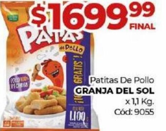 Diarco Patitas De Pollo Granja Del Sol x 1.1 kg oferta