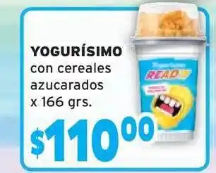Unico Supermercados Yogurísimo con cereales azucarados 166grs oferta