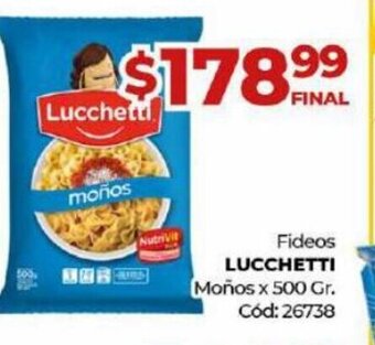 Diarco Fideos Lucchetti x500 gr oferta