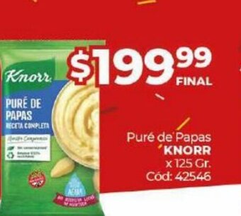 Diarco Puré De Papas Knorr x 125 gr oferta