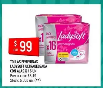 Walmart Ladysoft Tollas Femeninas Ultradelgada Con Alas oferta