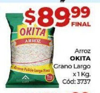 Diarco Arroz Okita Grano Largo x 1 kg, oferta