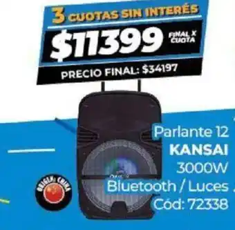 Diarco Parlante 12" Kansai 3000 W oferta