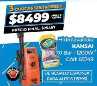 Diarco Hidrolavadora Kansai 70 Bar-1200 W oferta