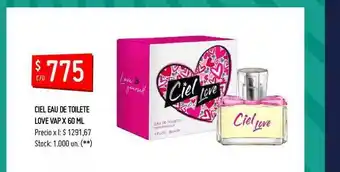 Walmart Ciel Eau De Toilete Love Vap 60ml oferta