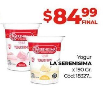 Diarco Yogur La Serenisima x 190 gr oferta