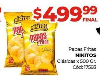 Diarco Papas Fritas Nikitos x 500 gr oferta