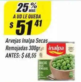 Supermercados Comodin Arvejas inalpa secas remojadas 300gr oferta