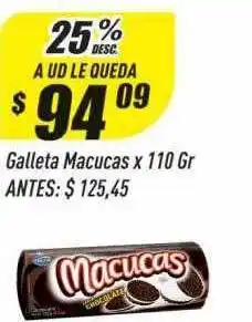 Supermercados Comodin Galleta macucas x 110 gr oferta