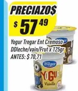 Supermercados Comodin Yogur tregar ent cremoso ddleche-vain-frut x 125 gr oferta