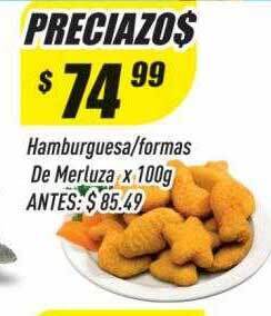 Supermercados Comodin Hamburguesa-formas de merluza oferta