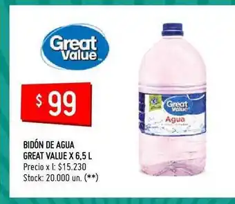 Walmart Great Value Bidón De Agua 6,5l oferta