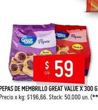 Walmart Great Value Pepas De Membrillo 300g oferta