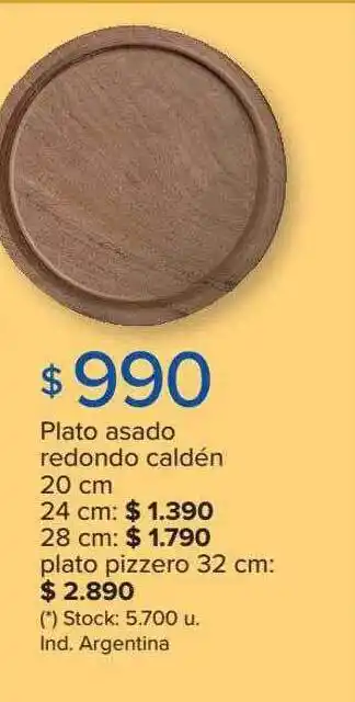 Carrefour Plato asado redondo caldén oferta