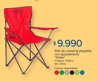 Carrefour Silla de camping plegable con apoyabrazos oferta