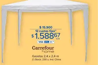 Carrefour Gazebo 2.4 x 2.4m carrefour home oferta