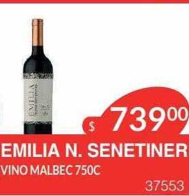 Masivos Emilia n. senetiner vino malbec oferta