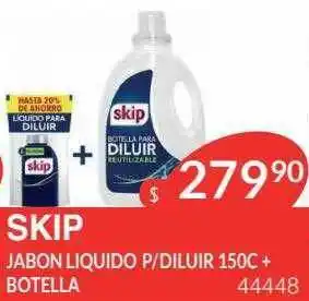 Masivos Skip jabon liquido p diluir + botella oferta