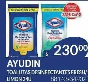 Masivos Ayudin toallitas desinfectantes fresh limon oferta