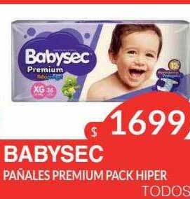 Masivos Babysec pañales premium pack hiper oferta