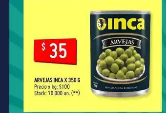 Walmart Inca Arvejas 350g oferta