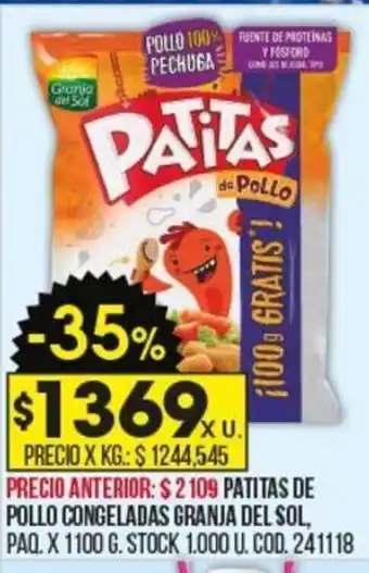 Coto Patitas de Pollo Granja del Sol oferta