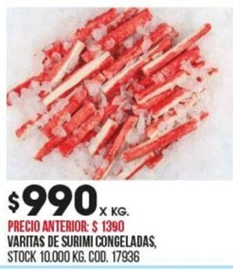 Coto Varitas de Surimi Congeladas oferta
